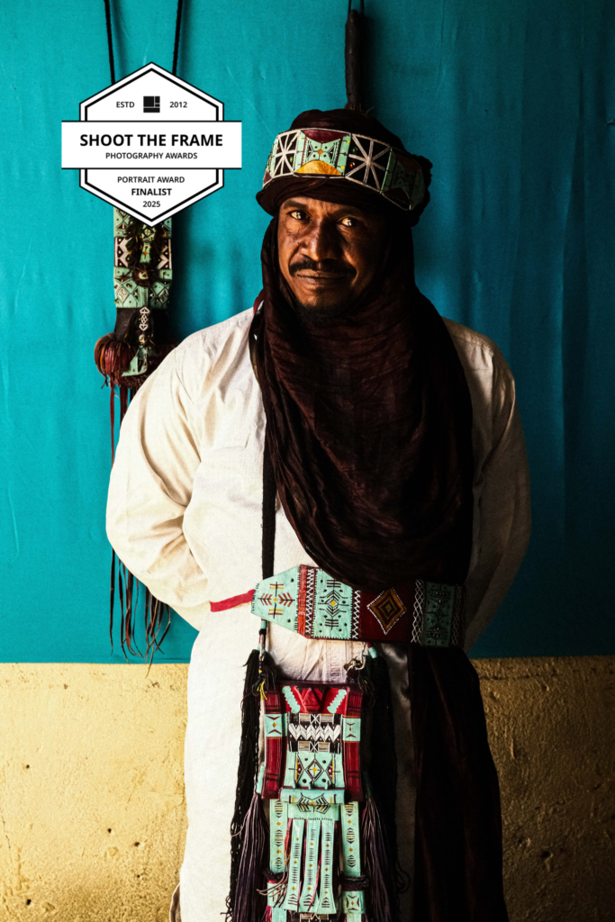 a portrait of a nomad in Djanet Algeria by Maxine Noel