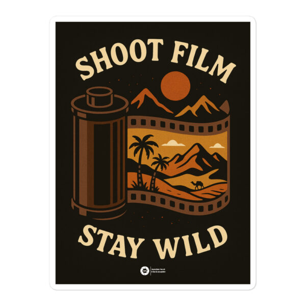 "Shoot Film, Stay Wild" Sticker - Image 4