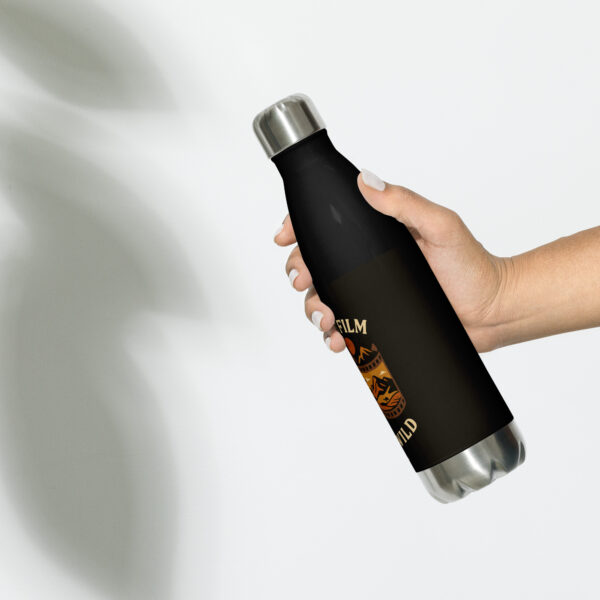 "Shoot Film, Stay Wild" Stainless Steel Water Bottle - Image 4