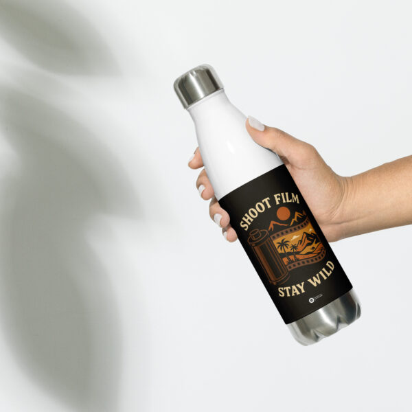 "Shoot Film, Stay Wild" Stainless Steel Water Bottle - Image 7