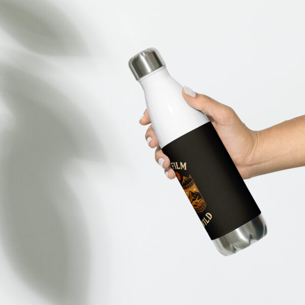 "Shoot Film, Stay Wild" Stainless Steel Water Bottle - Image 8
